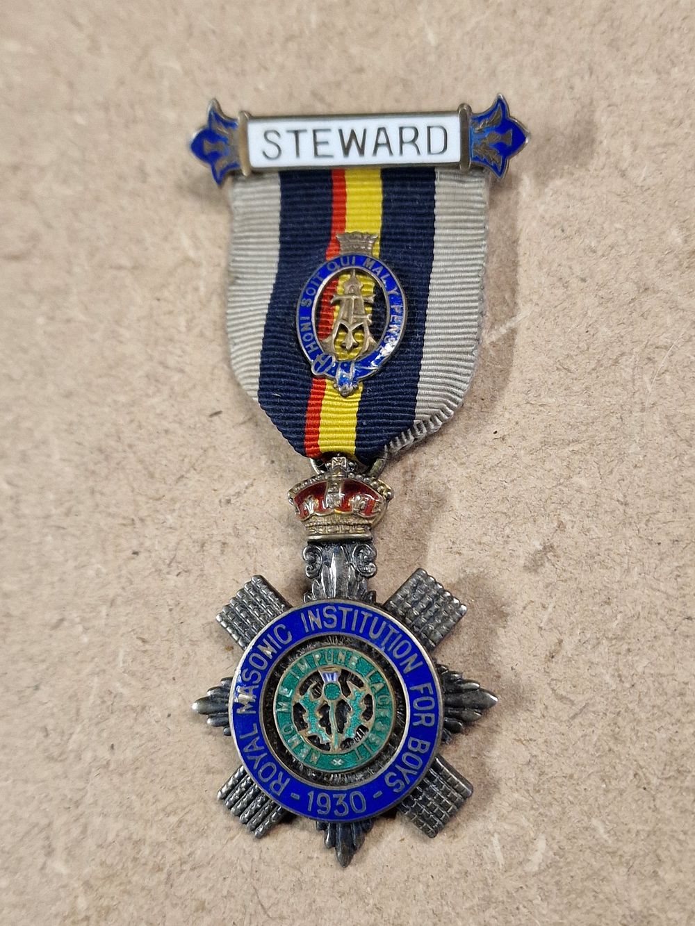 Lot 368: 1930 Royal Masonic Institution for Boys Steward Silver Medal