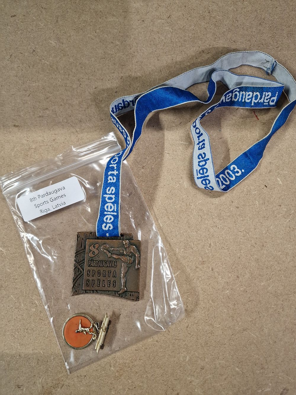 Lot 369: 8th Pardaugava Sports Games Medal and Pin
