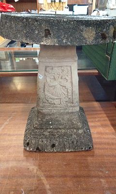 Two Piece Concrete Bird Bath. Measures Approx H51 x W39 cm COLLECTION ONLY