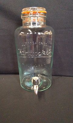 Large Nantucket Glass Drinks Dispenser. Measures Approx 31x 20cm