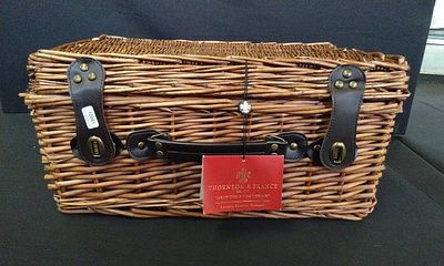 Thornton and France Wicker Hamper. Measures Approx 22x48x32cm