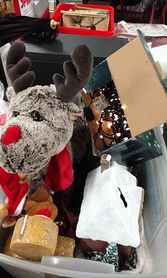 Box of Customer Returns Christmas Items