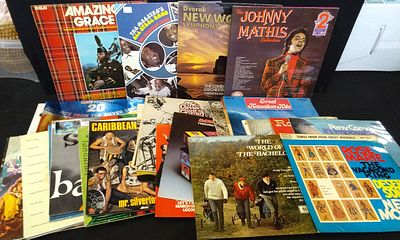 Selection of 30x Mixed Vinyl Albums. Artist Include Johnny Mathis, Perry Como, and Other Titles