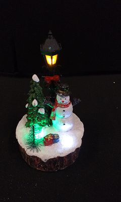 Battery Operated Led Snowman Christmas Scene. Tested for Power
