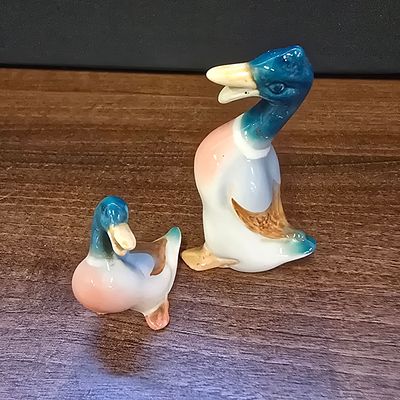 A Pair of Beswick Porcelain Mallard Duck Figurines. Attributed to Beswick, England, this lot 