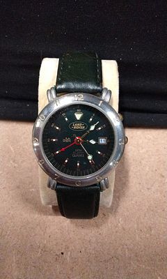 Land Rover Branded Quartz Wristwatch with Leather Strap. This is a Land Rover branded quartz 