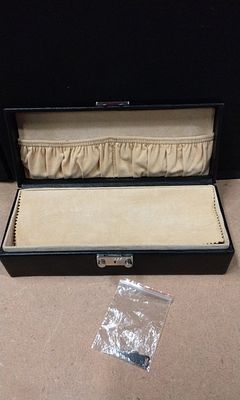 Black Leatherette Six-Slot Watch Storage Display Case. Rectangular storage box designed for the 