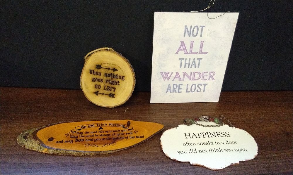 Lot 526: A Group of Inspirational Wall Signs and Plaques