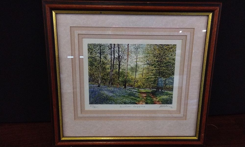 Lot 562: Framed Limited Edition Print Titled Cuckoo Coppice. Artist is illegible