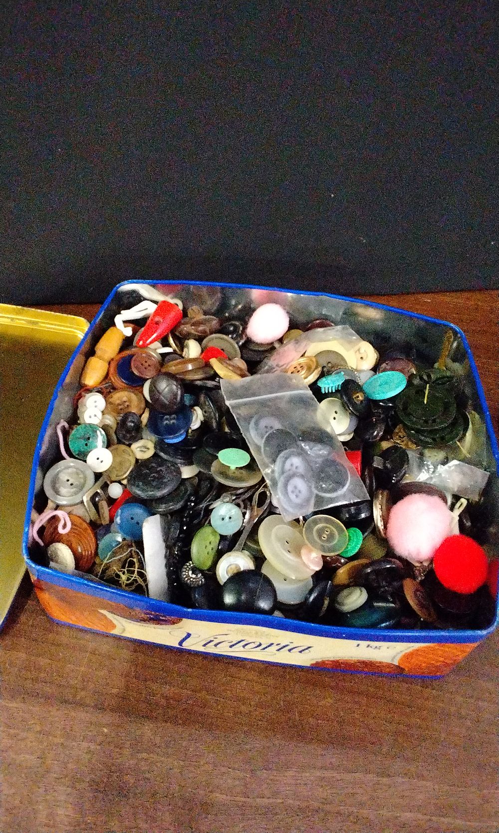Lot 570: Large Assortment of Mixed Vintage Buttons and Sewing Notions