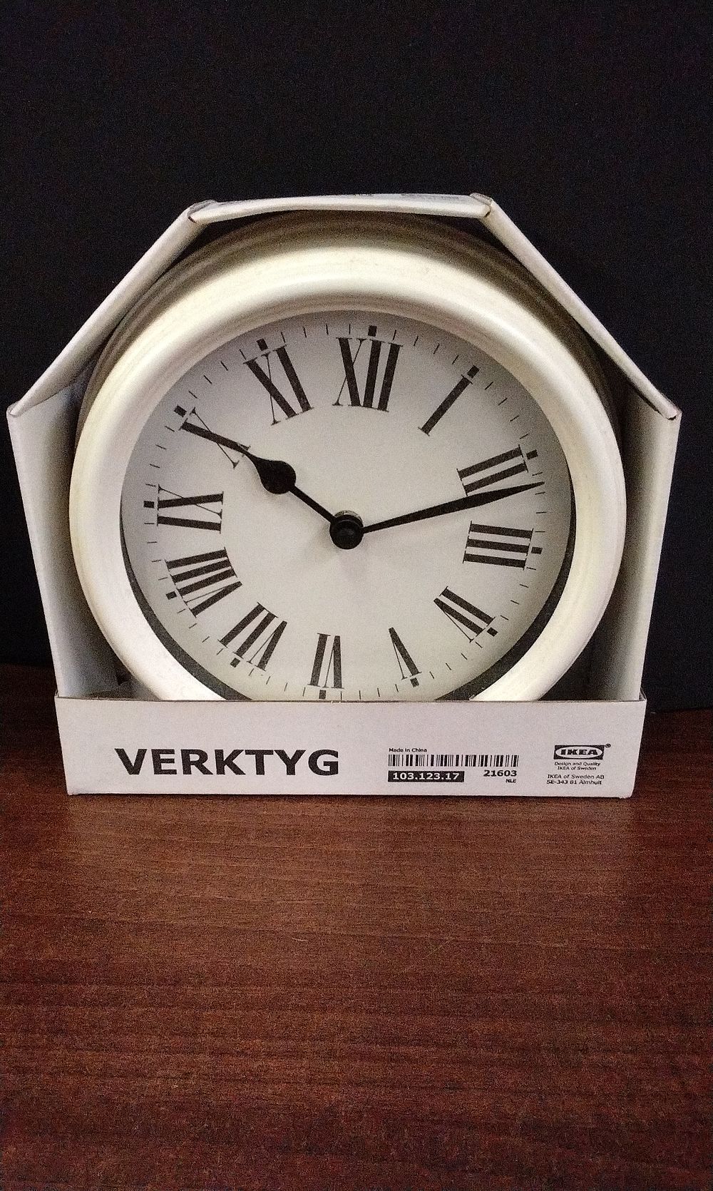 Lot 595: IKEA VERKTYG Round Wall Clock with Roman Numerals. New in Box