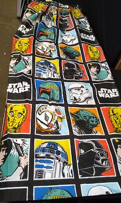 Pair of unlined 3 inch header Star Wars Character World Multi-Colored Character Portrait 