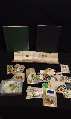 Collection of World Postage Stamps in Albums China Denmark Hungary. A large collection of 