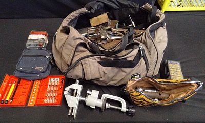 Collection of Tools, Vise Clamp, and Assorted Accessories. COLLECTION ONLY. A collection of 