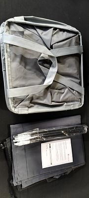 zero jet lag Collapsible Large Laundry Bin Storage Component. A single gray collapsible large 