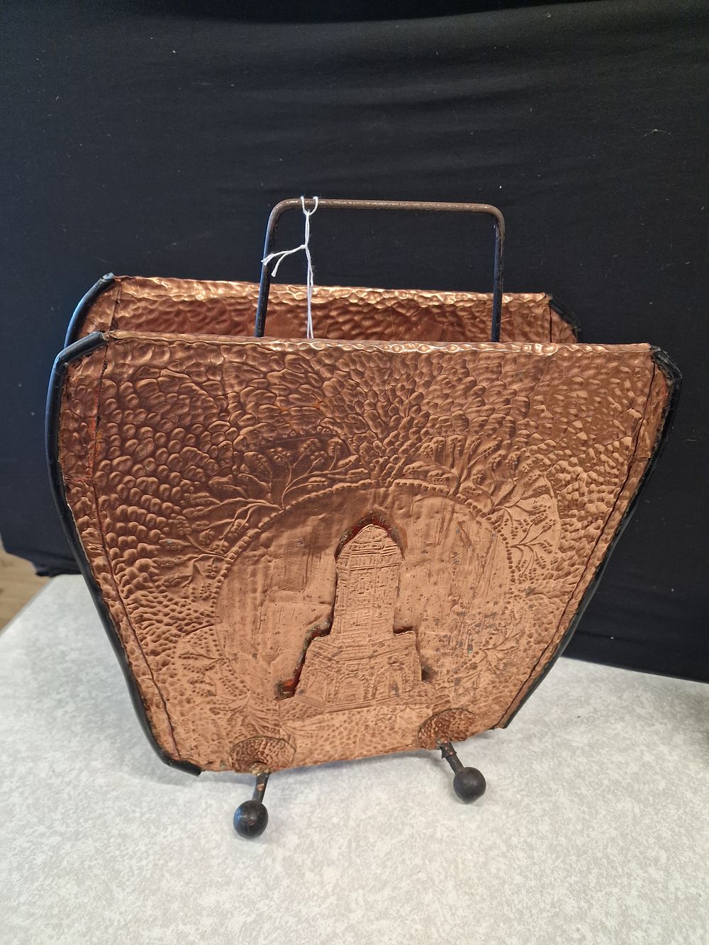 Lot 402: Handmade Copper Darwen Tower Magazine Rack