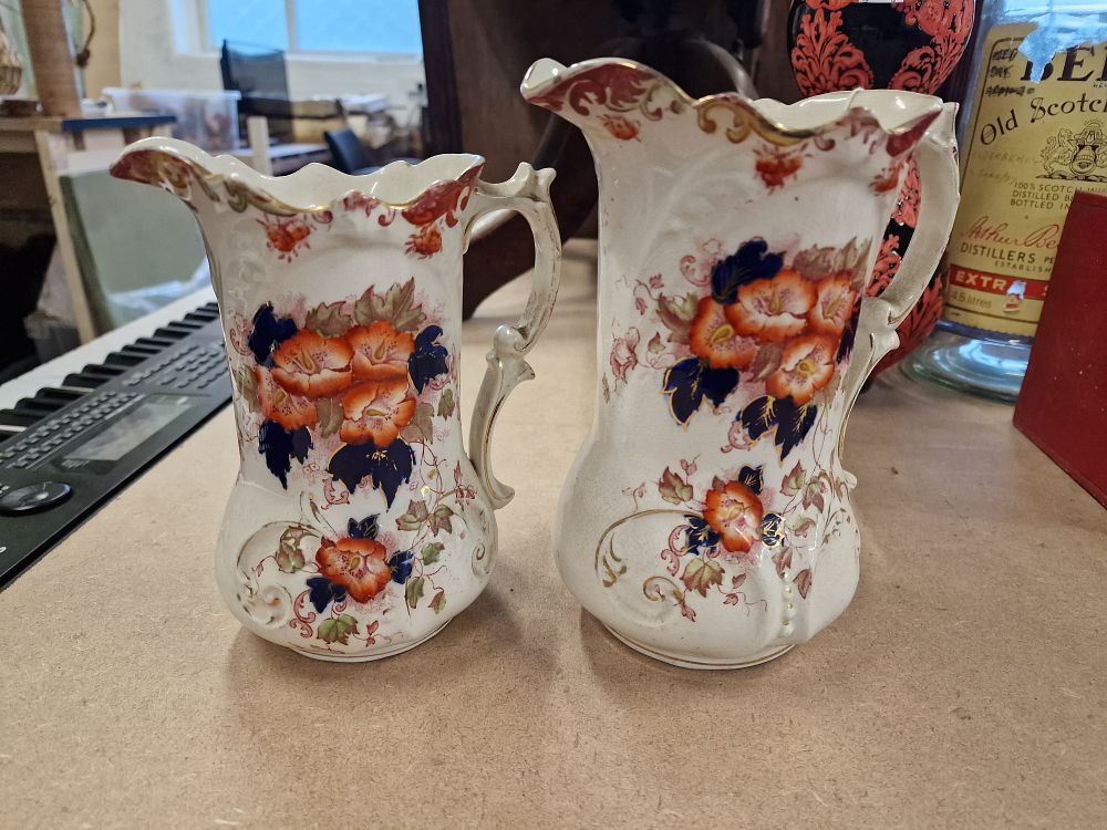 Lot 427: Pair of Early Masons Ironstone Jugs