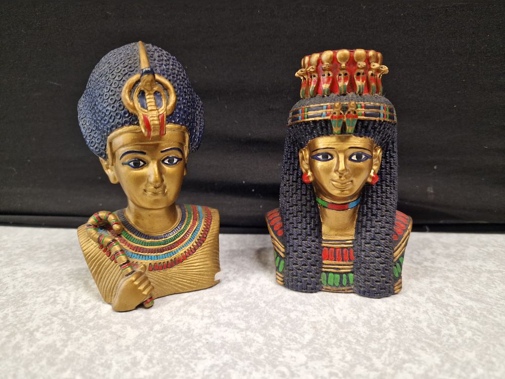 Lot 431: Pair of Egyptian Queen Busts