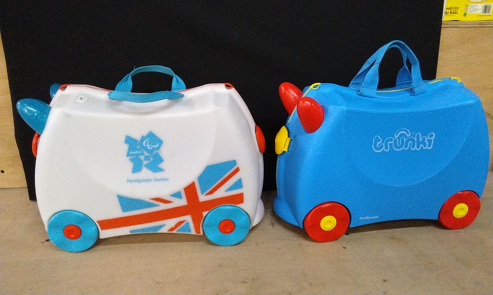 Lot 159: Two Trunki's 1x London 2012 Paralympic Games and 1x Blue and Red Trunki