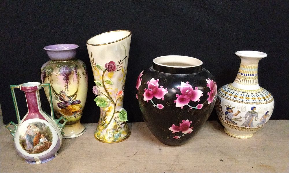 Lot 198: Selection of Vases in Various Styles and Designs