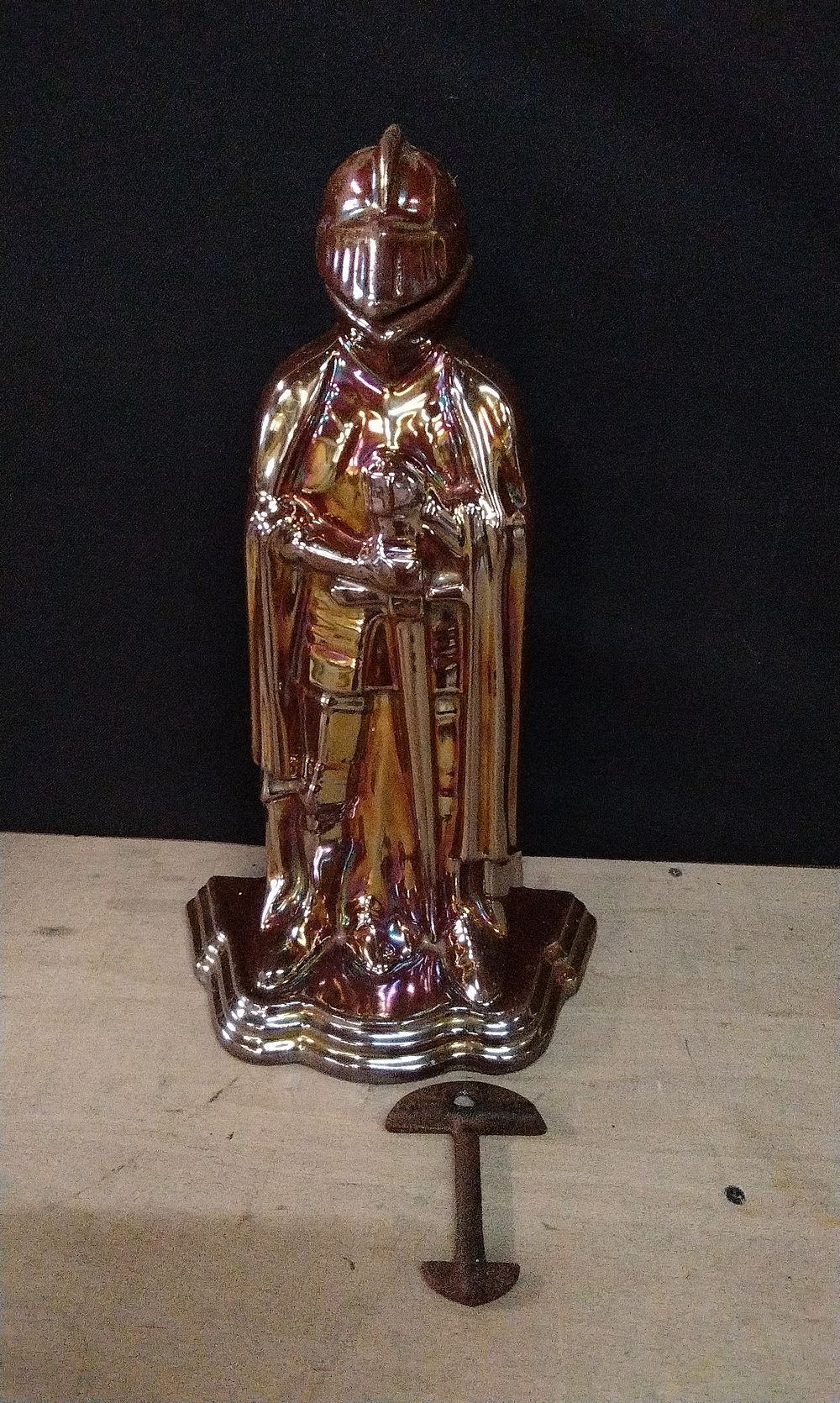 Lot 215: Fireside Companion Set Holder, with an Iridescent Finish. And Tools