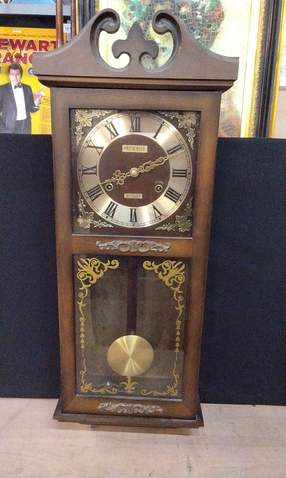 Lot 270: President 31 Day Wall Hanging Clock with Key