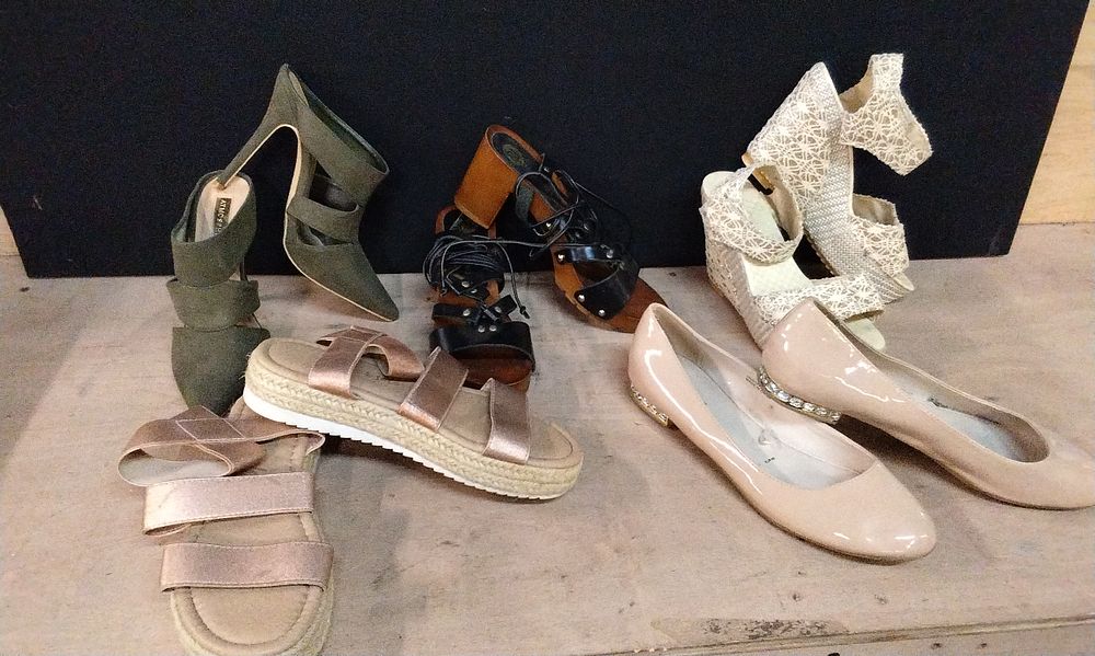Lot 281: 5 Pairs of Ladies Shoes in Sizes 7,6,5,4.