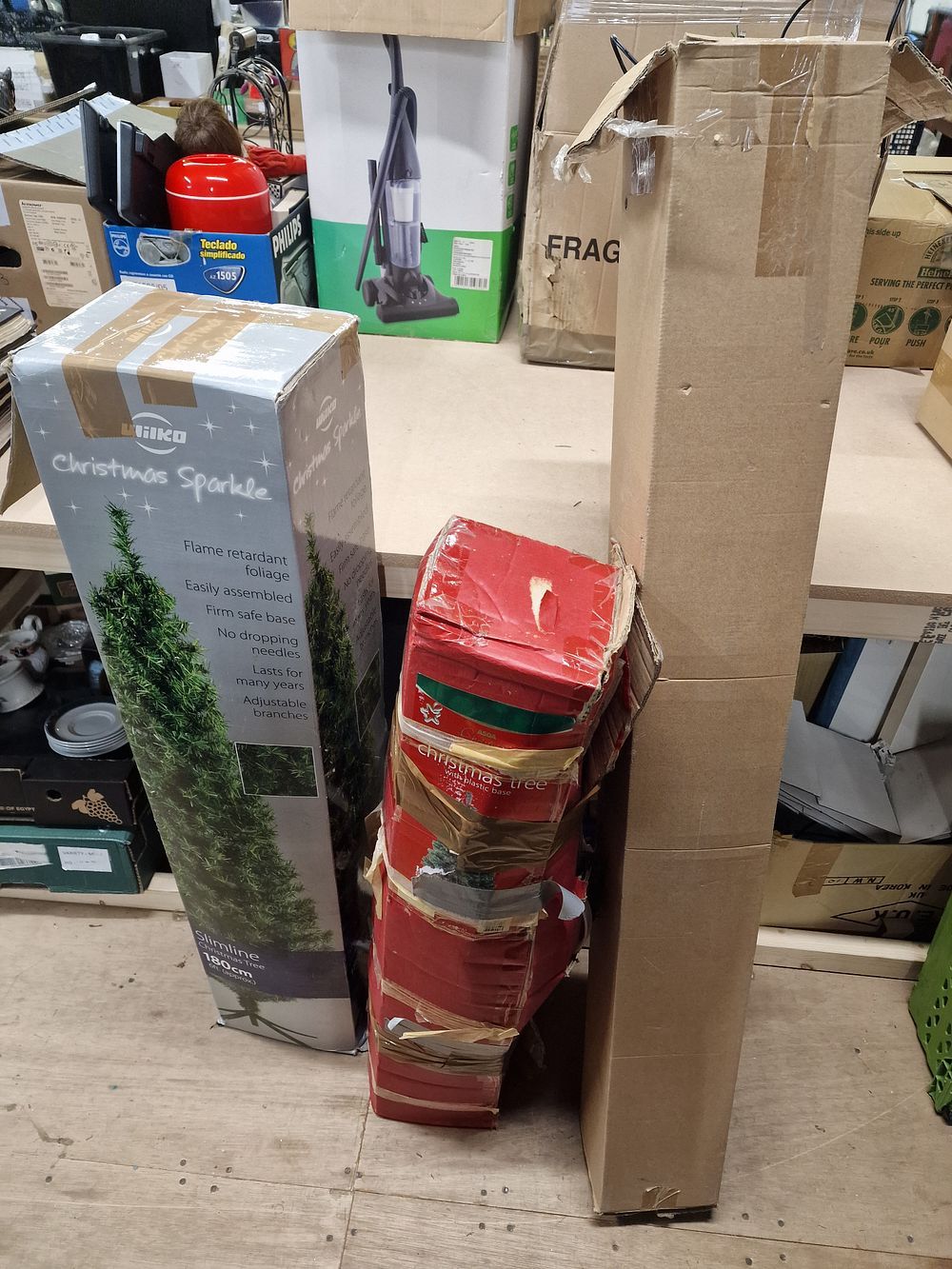 Lot 287: x3 Christmas Trees. All Approx 6 ft COLLECTION ONLY