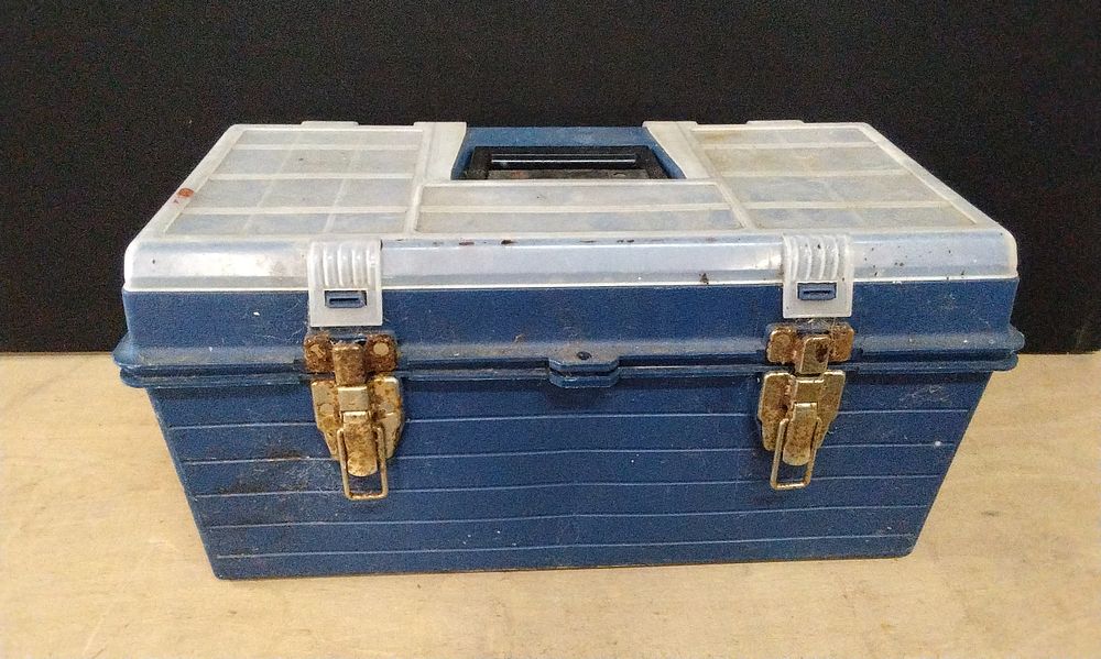 Lot 291: Large Sectional Storage Toolbox Containing Various Items