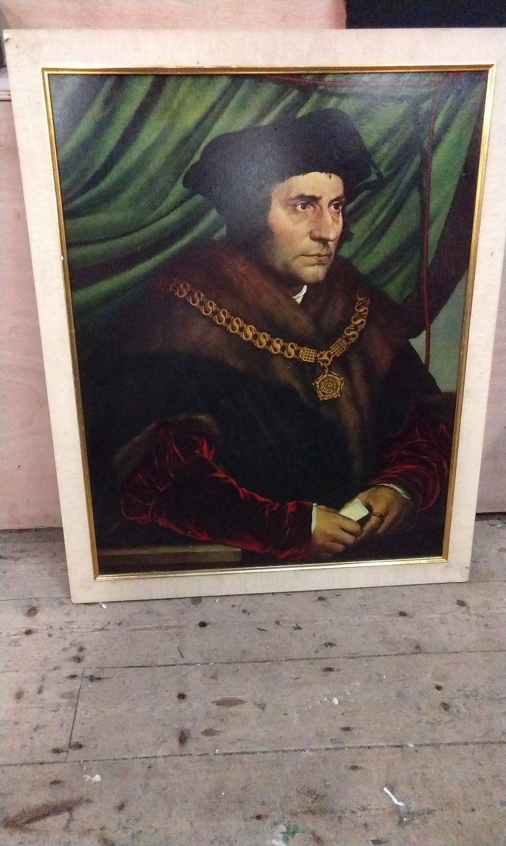 Lot 371: Reproduction Print of the 1527 Oil Painting of Sir Thomas Mare, Henry VIII Lord Chancellor