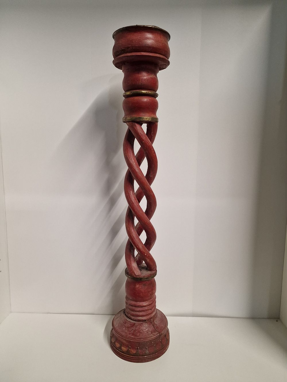 Lot 250: Wooden Twist Candle Holder