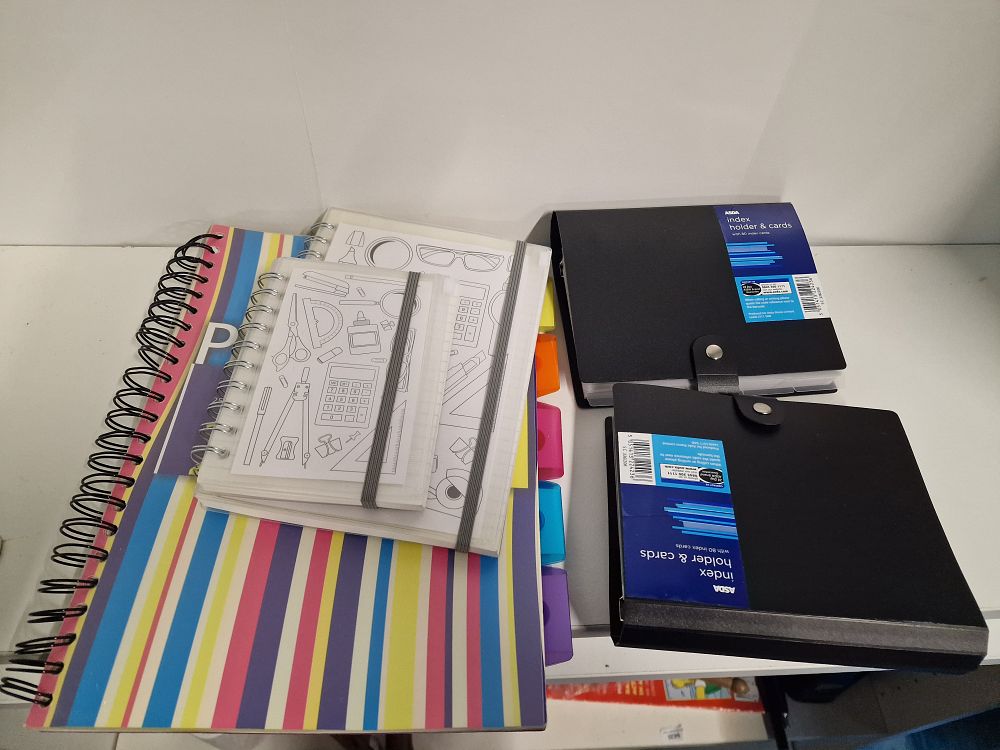 Lot 308: Writing Pads and Index Holder & Cards