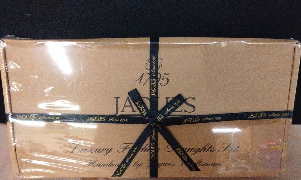 Lot 332: Factory Sealed Jaques London Luxury Folding Draughts Set