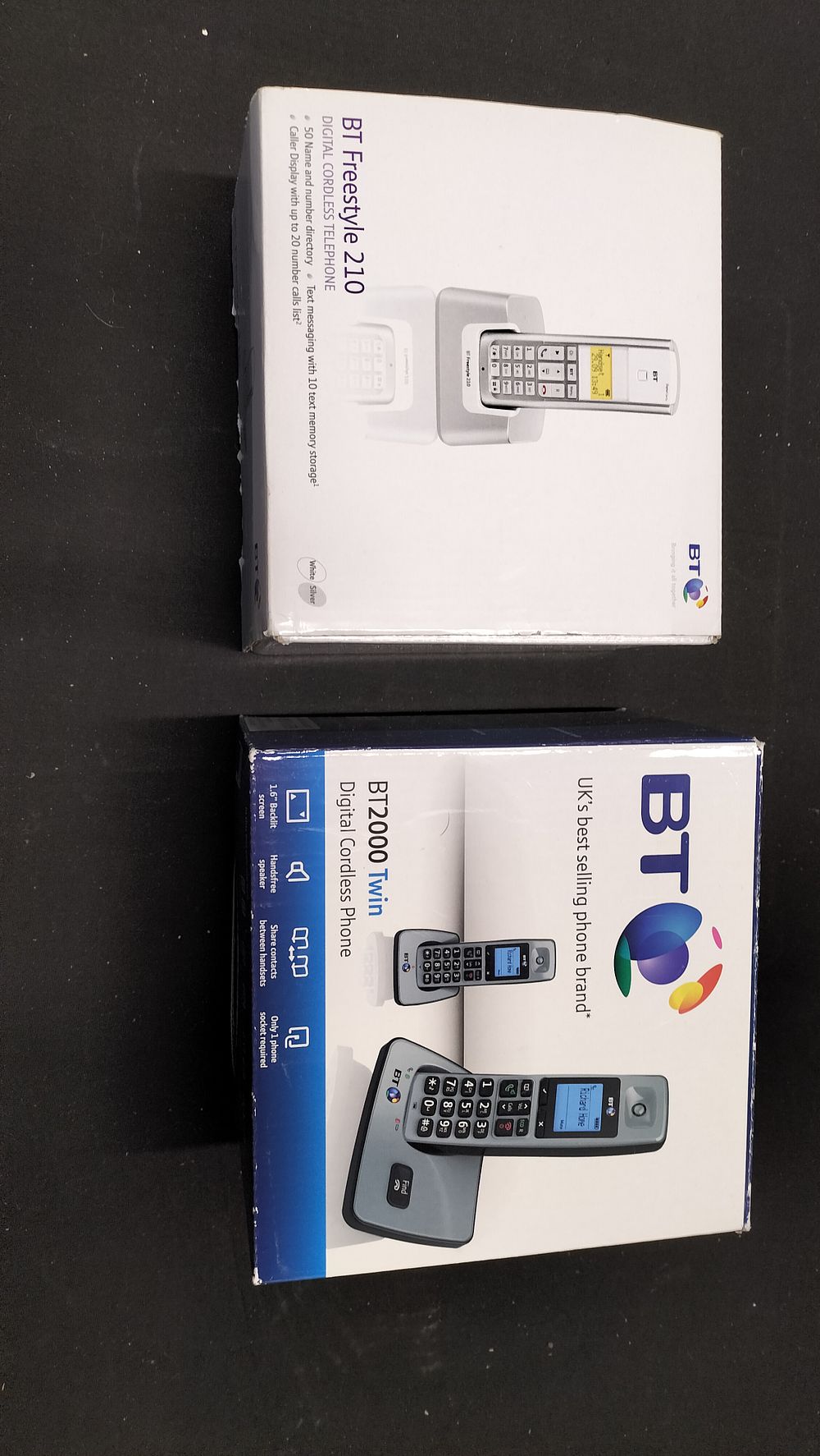 Lot 208: Two Boxed BT Digital Cordless Telephones