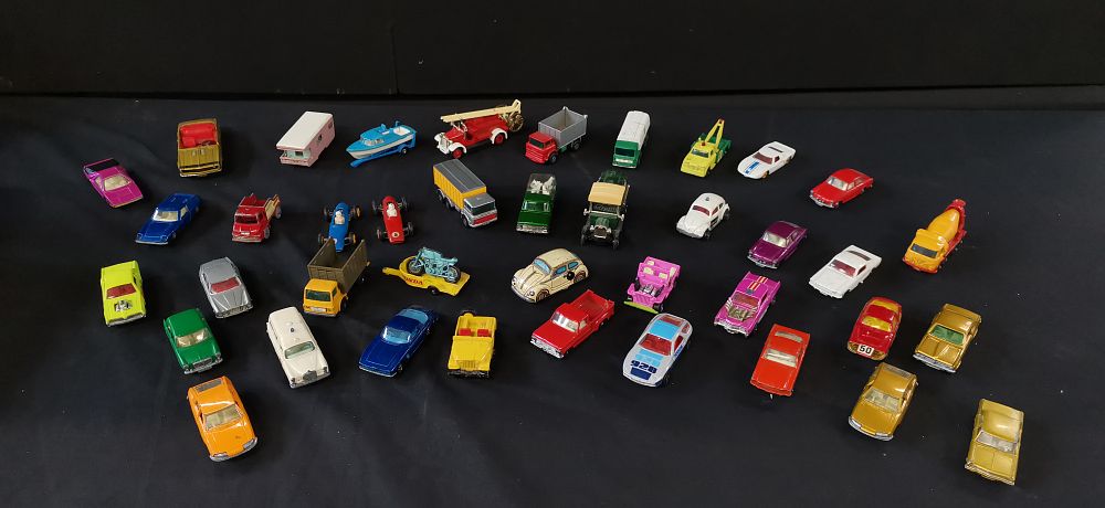 Lot 156: Selection of Die-Cast Vehicles including Matchbox, Lwhizz Wheels, Corgi. In Play Worn Condition