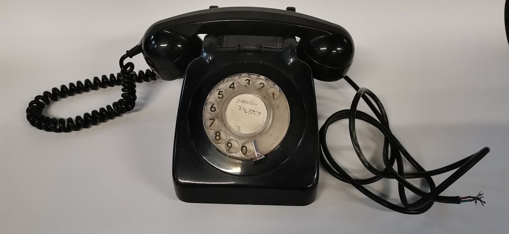 Lot 174: Vintage Black Rotary Telephone