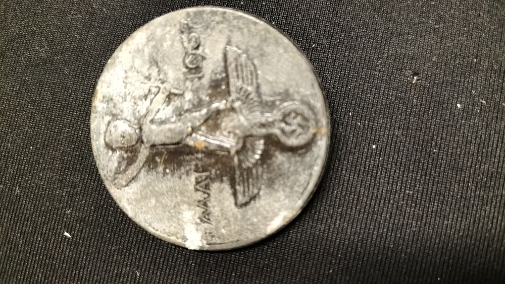 Lot 248: German Third Reich Labor Day 1937 May Day Tinnie, Plastic from 1st May.