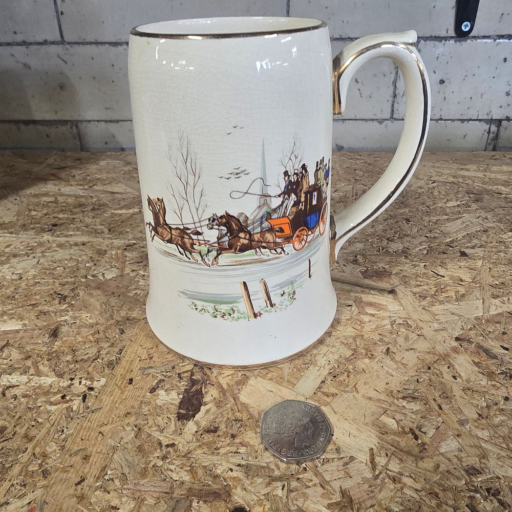 Lot 181: Vintage porceline tankard