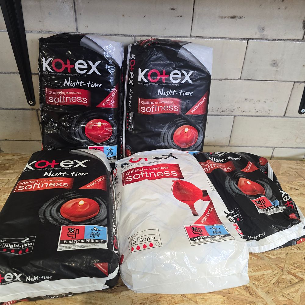 Lot 296: A bundle of kotex nighttime pads