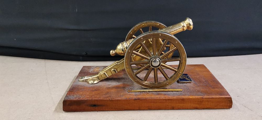 Lot 171: Royal Enfield 1892-1992 Commemorative Brass Miniature Cannon