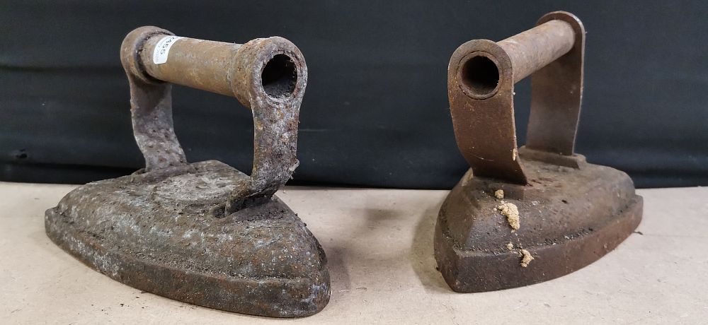 Lot 175: Two Antique Cast Iron Sad Irons