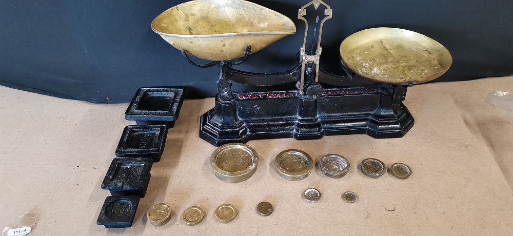 Lot 221: A Collection of W & T Avery Scales and Weights