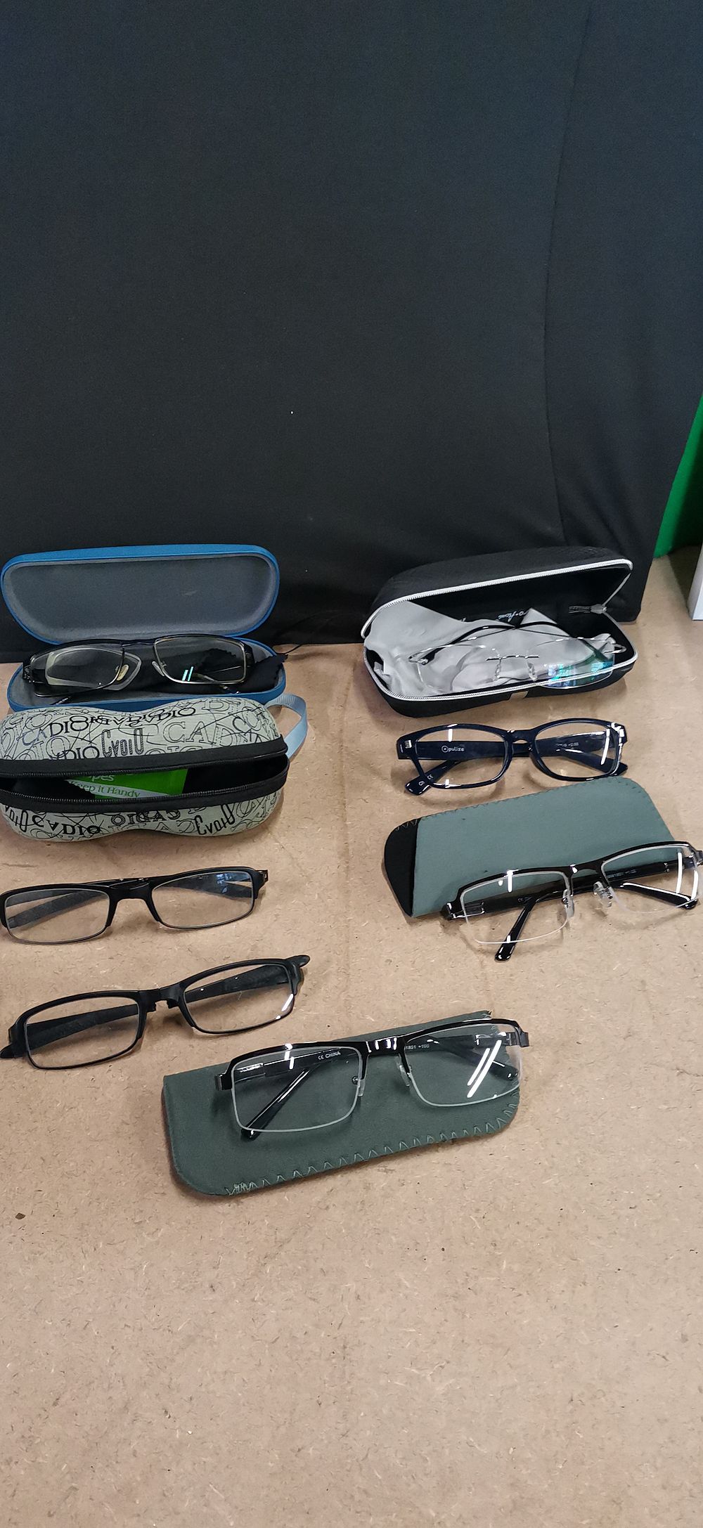 Lot 248: A Collection of Opulize and Assorted Men's Rectangular Eyeglasses
