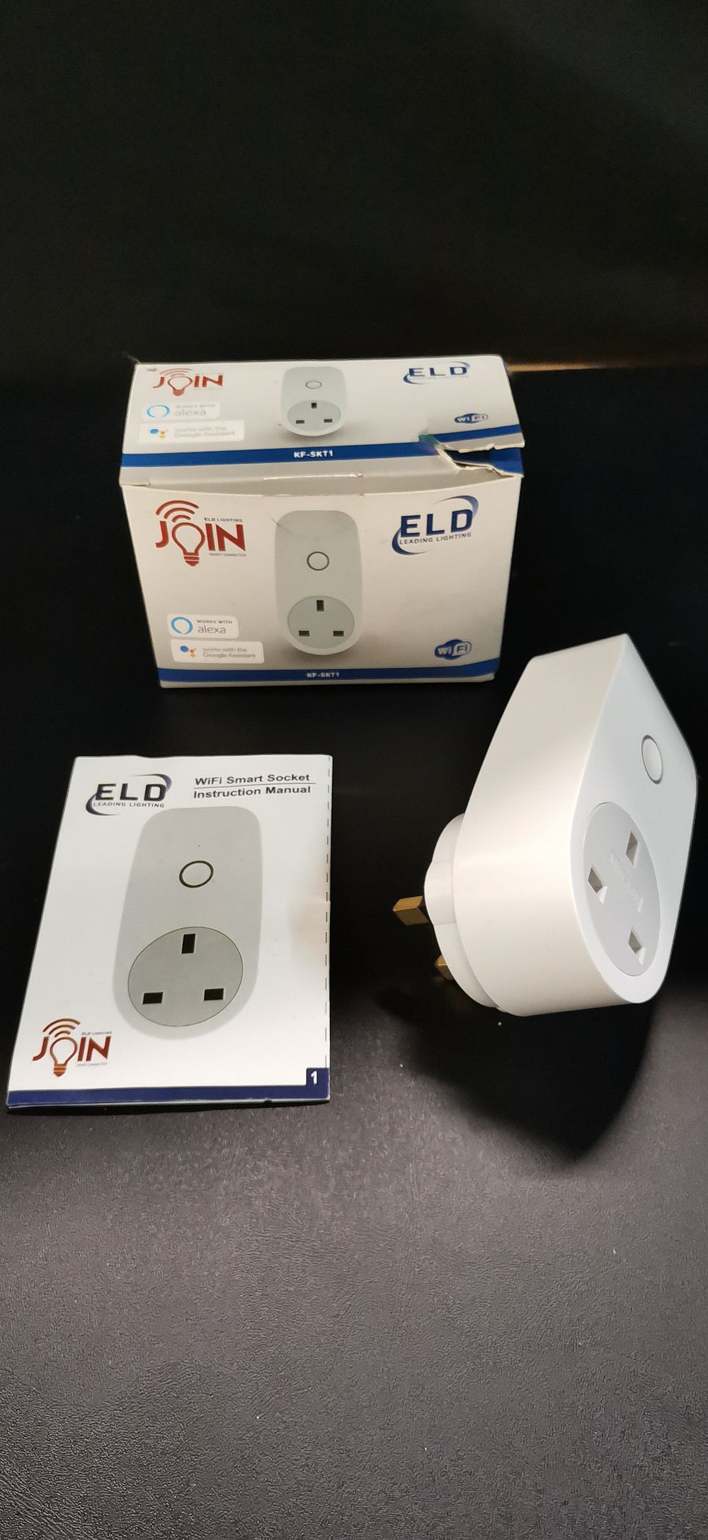 Lot 162: ELD JOIN WiFi Smart Socket Model KF-SKT1 with Packaging