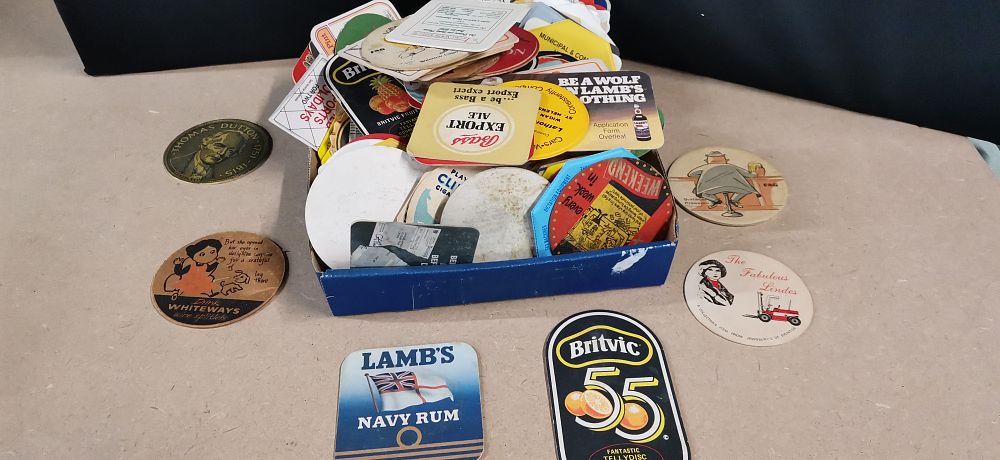 Lot 259: A Collection of Vintage Branded Beer Mats