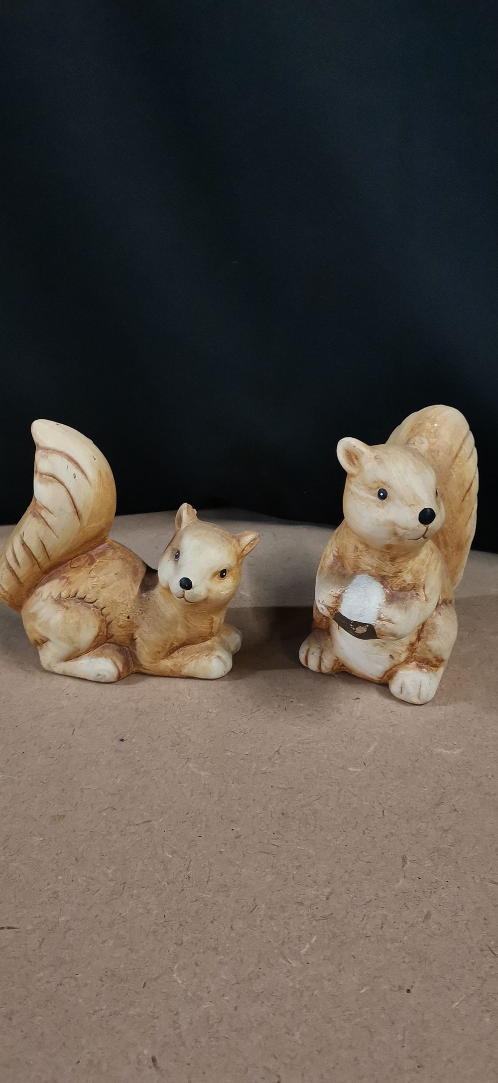 Lot 260: A Pair of Tan and Brown Squirrel Figurines