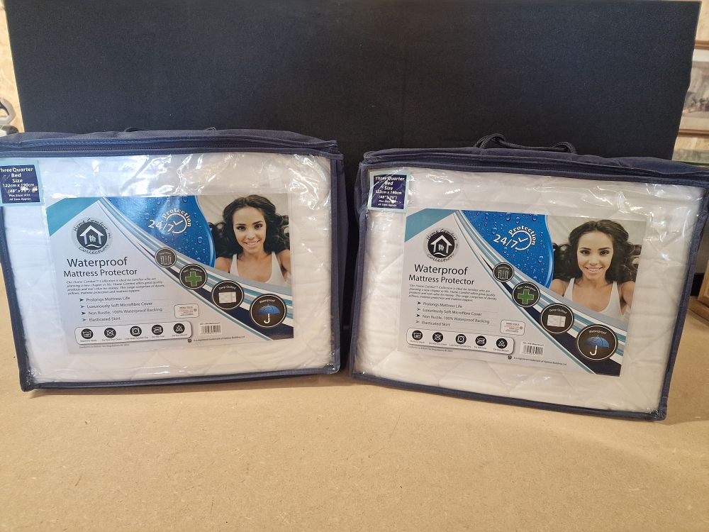Lot 298: A Pair of Home Comfort Collection Waterproof Mattress Protectors