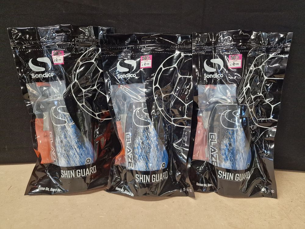 Lot 313: A Trio of Sondico Blaze Shin Guards