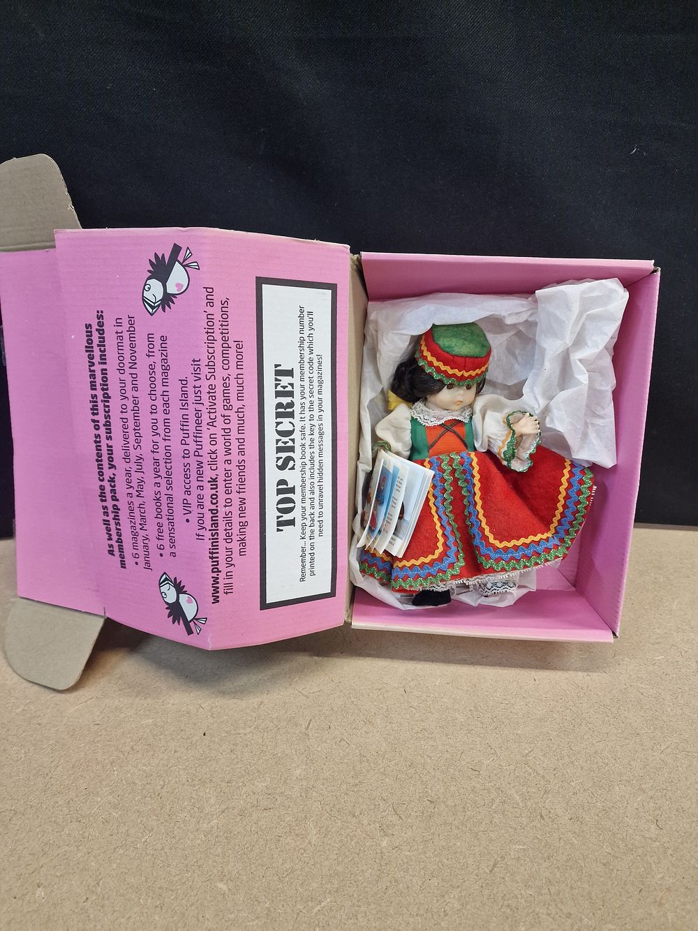 Lot 388: Madame Alexander Czechoslovakia International Series Doll in Puffin Post Box