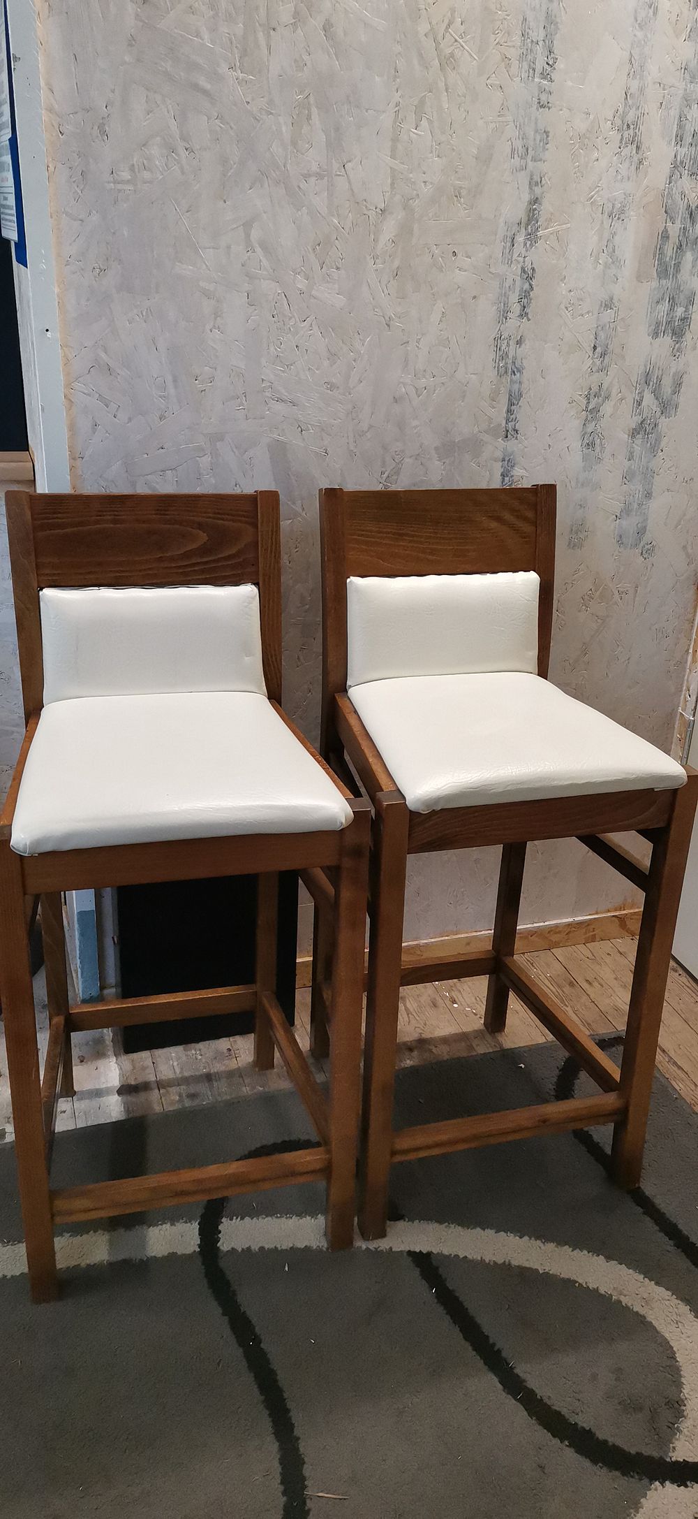 Lot 296: A Pair of Christopher Knight Home Outdoor Acacia Wood Bar Stools. COLLECTION ONLY